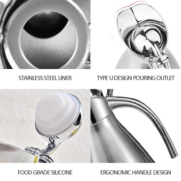 New Stainless Steel Hot and Cold Pitcher Coffee Tea Iced Tea Water - Picture 2 of 3